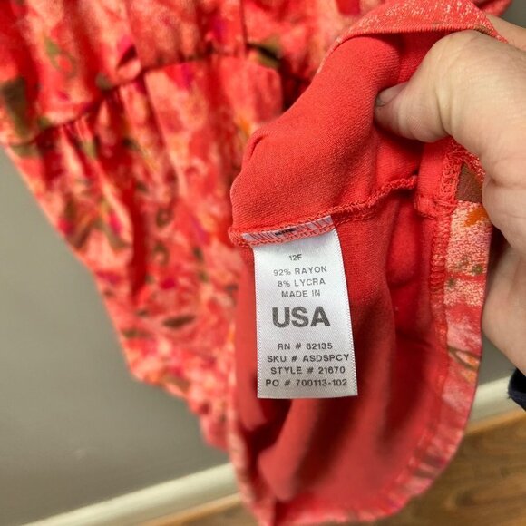 Fresh Produce Pink Floral Print Scoop Neck Dress- Size‎ M - Picture 4 of 6